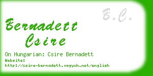 bernadett csire business card